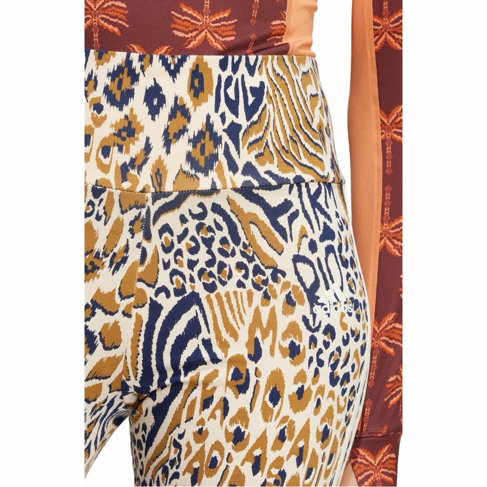 FARM Rio X ADIDAS | Oasis Night Animal Print Elastic Pull-on Stretch Bike Shorts - Picture 3 of 13